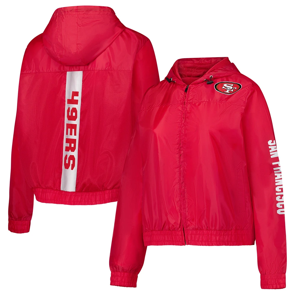 Veste entièrement zippée Fanatics Scarlet San Francisco 49ers pour femmes