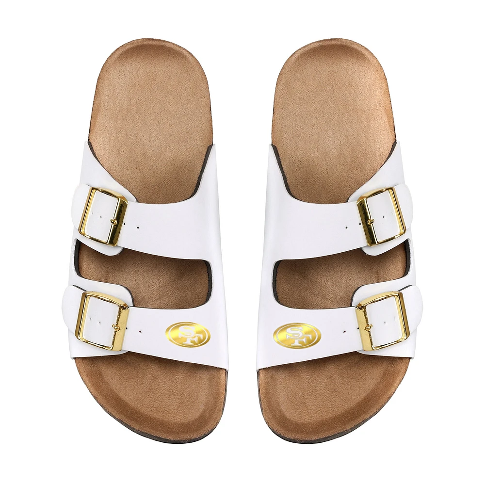 Women's FOCO San Francisco 49ers Double-Buckle Sandals