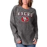 Women's G-III 4Her by Carl Banks Black San Francisco 49ers Comfy Cord Pullover Sweatshirt