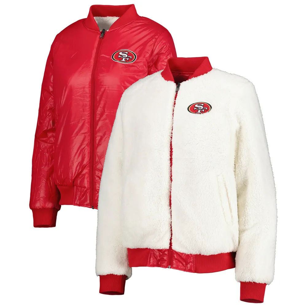 Lids San Francisco 49ers G-III 4Her by Carl Banks Women's Switchback  Reversible Full-Zip Jacket - Oatmeal/Scarlet