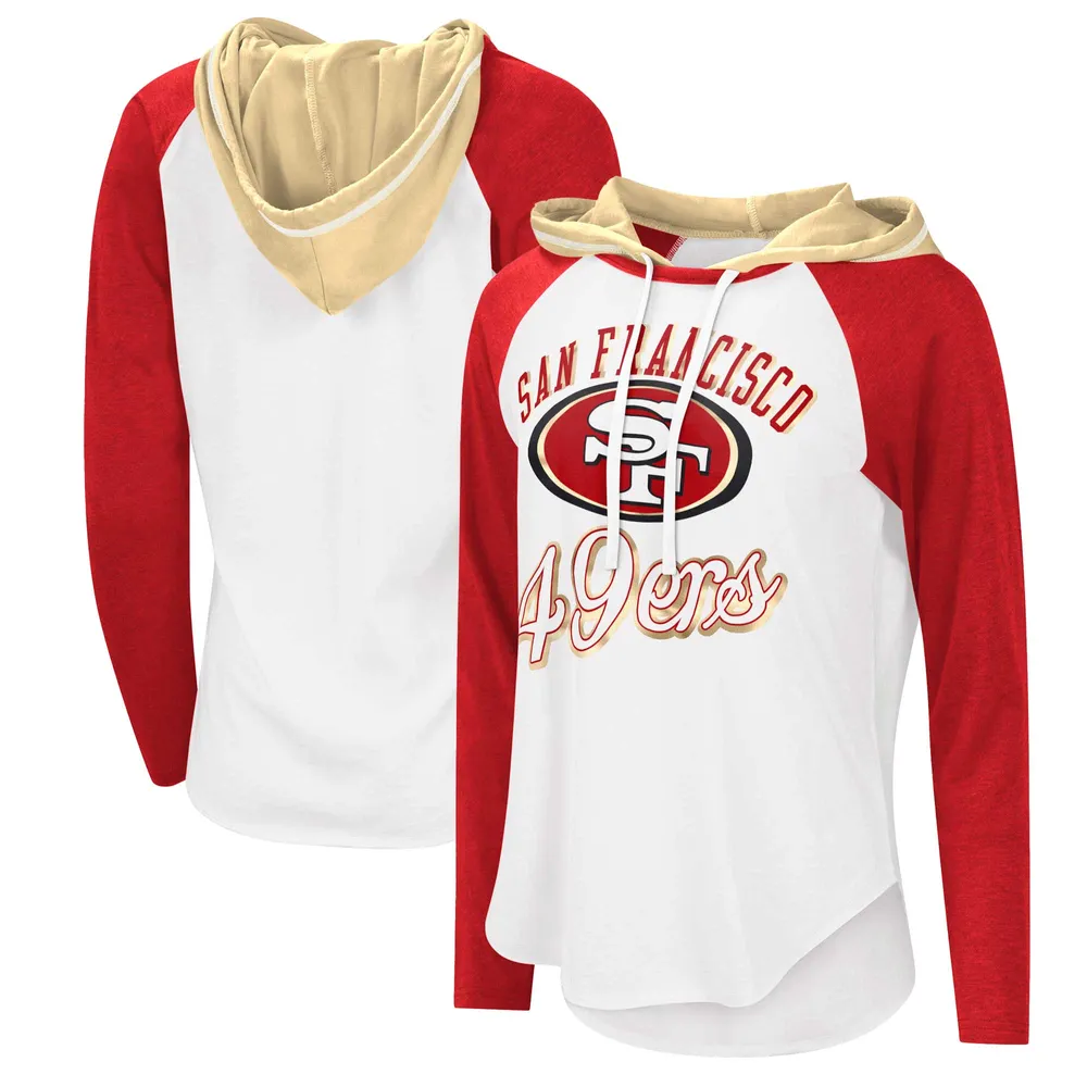 Lids San Francisco 49ers G-III 4Her by Carl Banks Women's MVP Raglan Hoodie  Long Sleeve T-Shirt - White