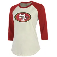 Lids Brock Purdy San Francisco 49ers Majestic Threads Women's Name & Number  Tri-Blend Raglan 3/4 Sleeve T-Shirt - Scarlet