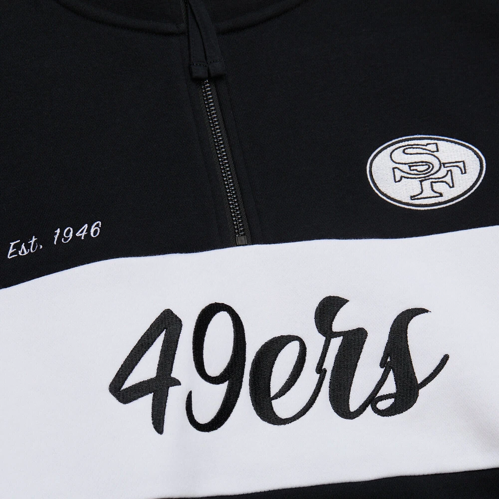 Veste zippée quart de tour noire Mitchell & Ness San Francisco 49ers pour femme