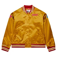 Veste en satin à boutons-pression complète Faithful to The Bay des 49ers de San Francisco pour femme Mitchell & Ness Gold