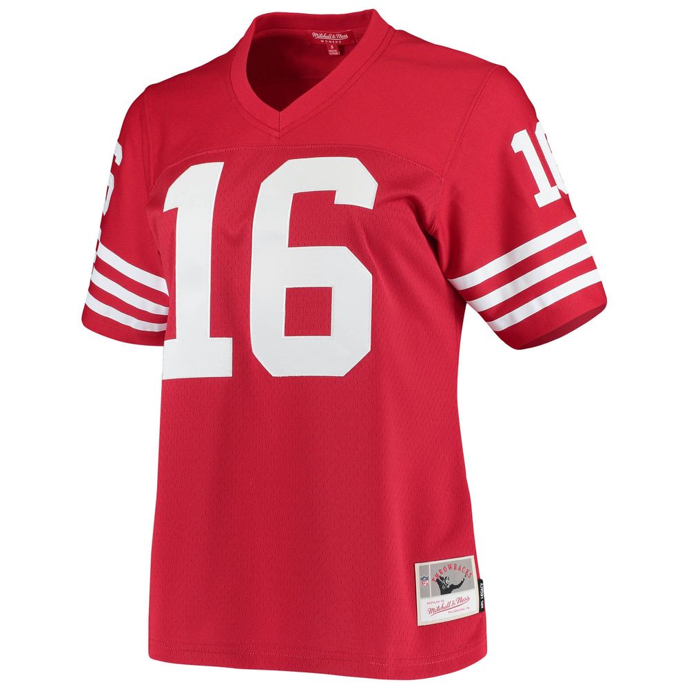 Women's Mitchell & Ness Joe Montana Scarlet San Francisco 49ers 1990 Legacy Replica Jersey