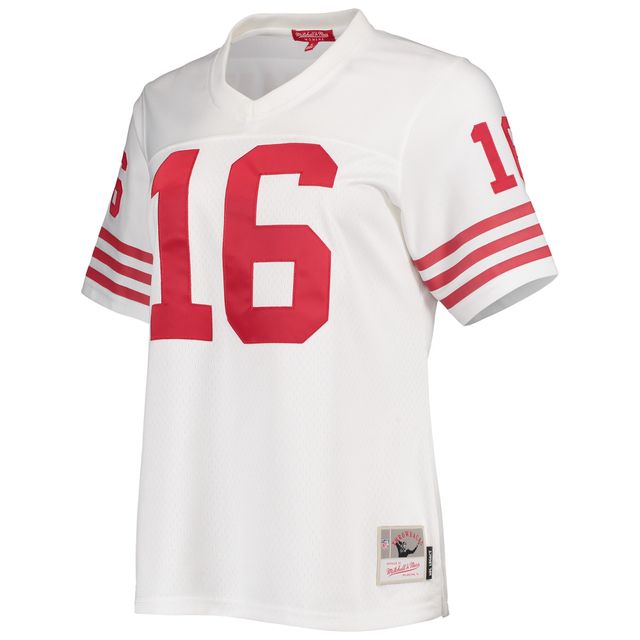 Maillot de joueur réplique Mitchell & Ness Joe Montana blanc San Francisco 49ers Legacy Replica pour femme