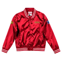 Veste en satin à boutons-pression Faithful to The Bay pour femme Mitchell & Ness Scarlet San Francisco 49ers