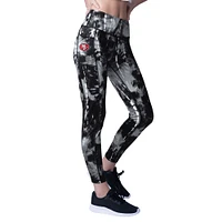 Women's MSX by Michael Strahan Black San Francisco 49ers Serena Tie-Dye Leggings