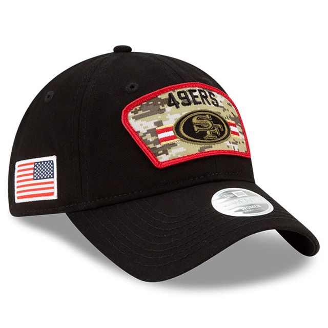 Men's New Era Black/Camo San Francisco 49ers 2021 Salute To Service  Historic Logo 39THIRTY Flex Hat