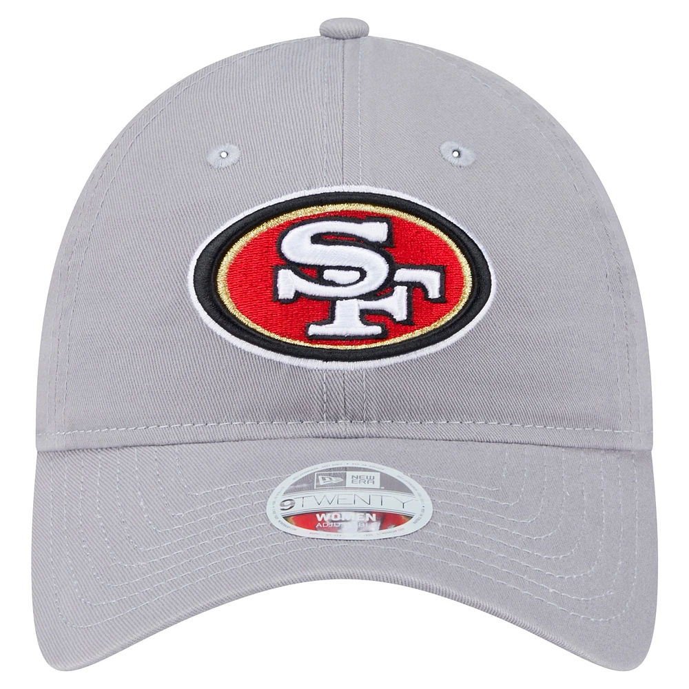 Women's New Era Gray San Francisco 49ers Main 9TWENTY Adjustable Hat