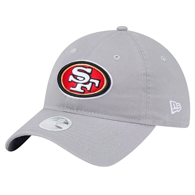 Women's New Era Gray San Francisco 49ers Main 9TWENTY Adjustable Hat