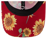Women's New Era Scarlet San Francisco 49ers Adventure Sunflower 9TWENTY Adjustable Hat