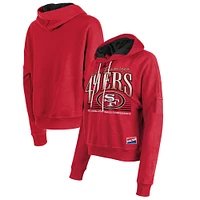 Sweat à capuche enfiler New Era Scarlet San Francisco 49ers Boxy pour femme