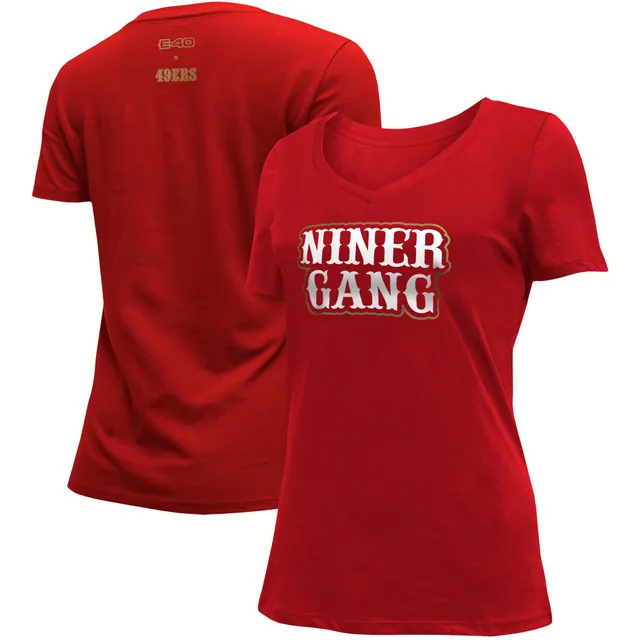 Men's New Era Scarlet San Francisco 49ers E-40 Niner Gang T-Shirt