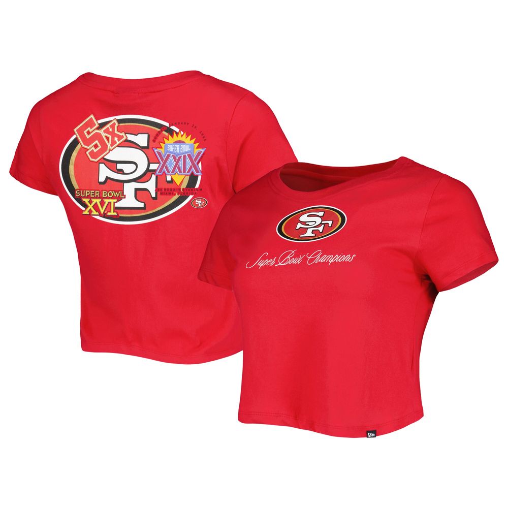 New Era Women's New Era Scarlet San Francisco 49ers Historic Champs T-Shirt