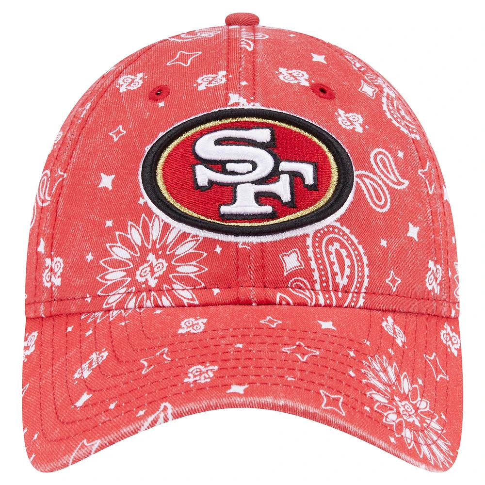 Women's New Era Scarlet San Francisco 49ers Paisley 9TWENTY Adjustable Hat
