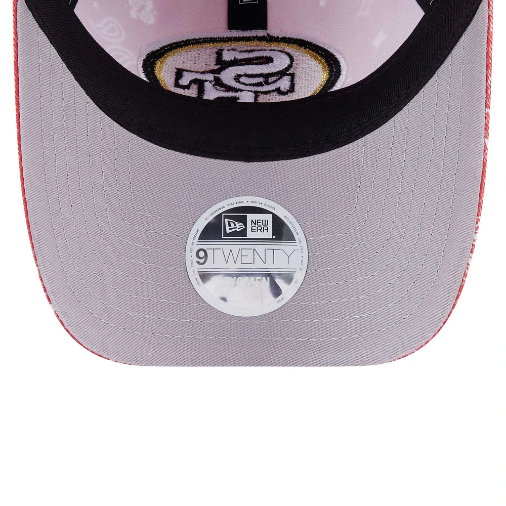 Women's New Era Scarlet San Francisco 49ers Paisley 9TWENTY Adjustable Hat