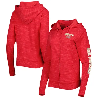 San Francisco 49ers Fanatics Branded Women's End Around Lightweight Raglan  Full-Zip Hoodie Jacket - Scarlet/Black