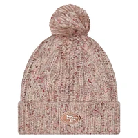 Bonnet tricoté à revers tendance avec pompon pour femme New Era Stone San Francisco 49ers