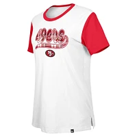 T-shirt New Era pour femme, 3e Down, San Francisco 49ers, blanc/écarlate