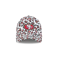 Casquette ajustable Active Leopard 9TWENTY San Francisco 49ers New Era blanche pour femme