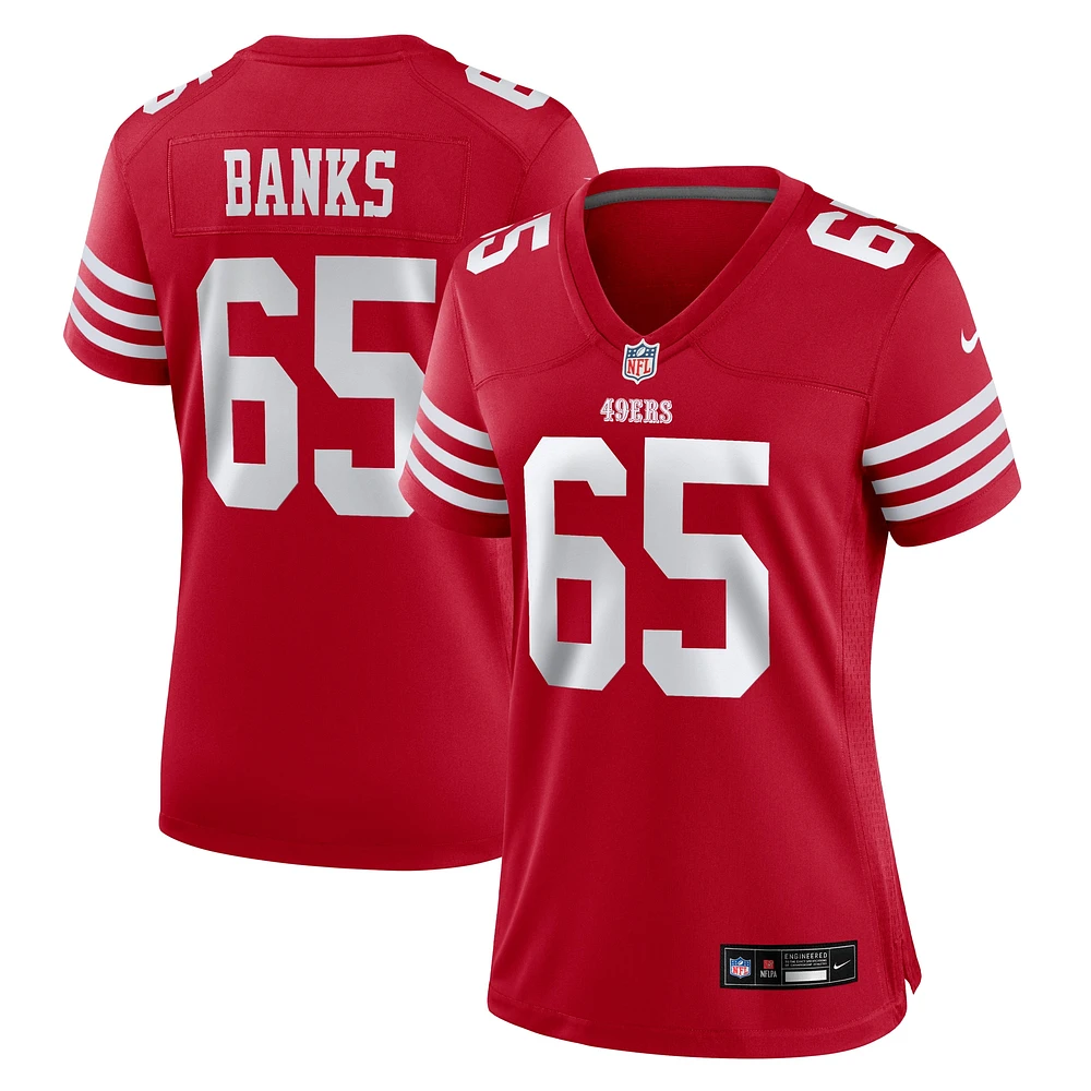 Women's Nike Aaron Banks  Scarlet San Francisco 49ers Game Jersey