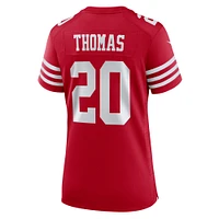 Maillot de match Nike Ambry Thomas Scarlet San Francisco 49ers pour femme