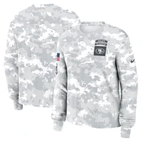 T-shirt à manches longues Nike Arctic Camo San Francisco 49ers 2024 Salute To Service pour femme