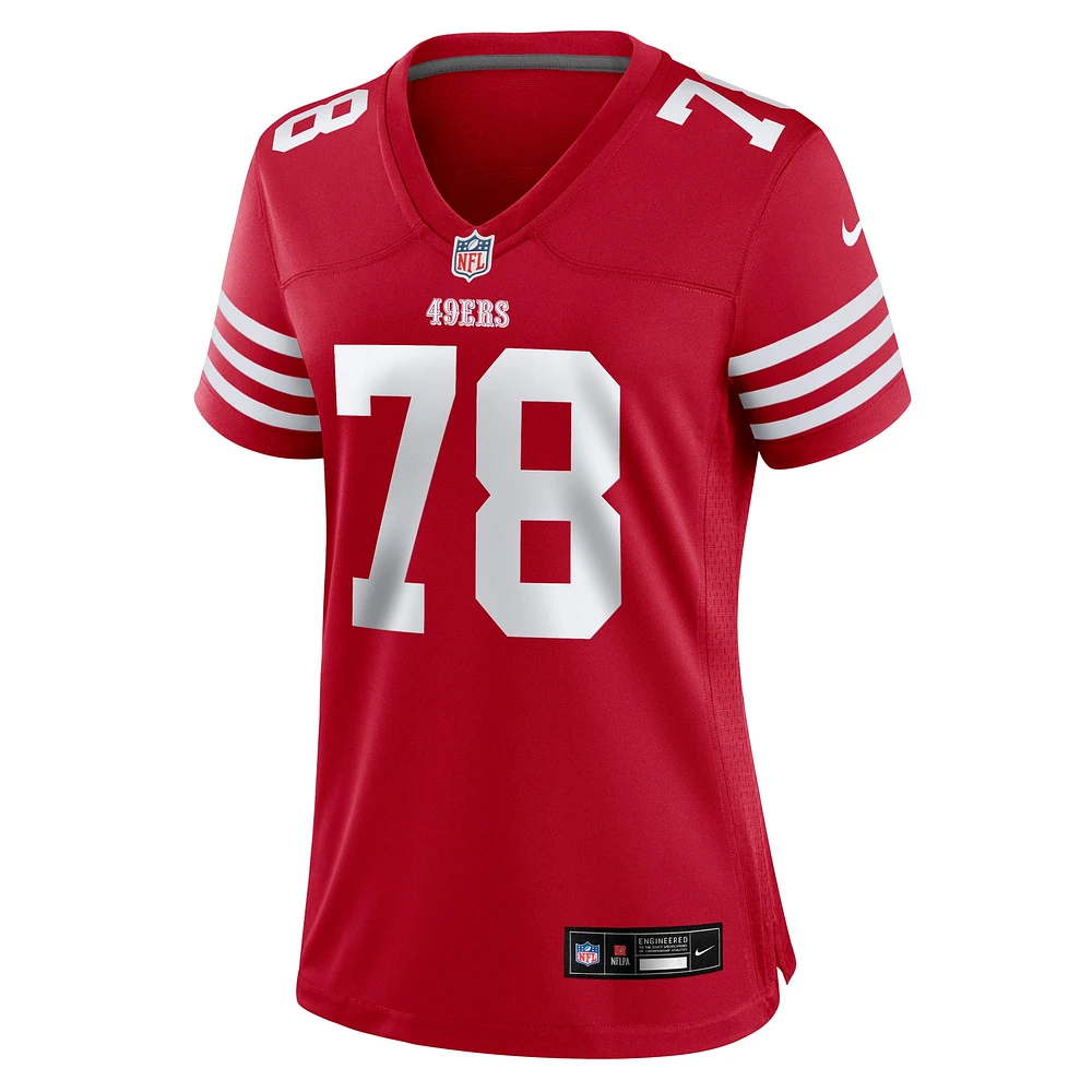 Maillot de match Nike Ben Bartch Scarlet San Francisco 49ers pour femme