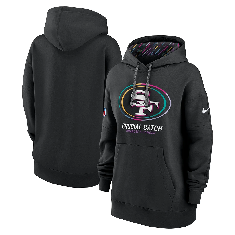 Sweat à capuche Nike noir pour femme San Francisco 49ers 2024 NFL Crucial Catch Club