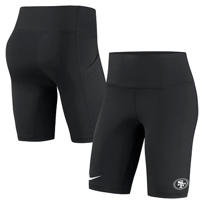 Short de cycliste San Francisco 49ers Nike noir pour femme