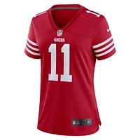 Maillot Nike Brandon Aiyuk Scarlet pour femme des San Francisco 49ers Game Player