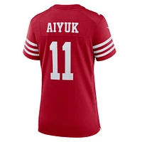 Maillot Nike Brandon Aiyuk Scarlet pour femme des San Francisco 49ers Game Player
