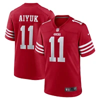 Maillot Nike Brandon Aiyuk Scarlet pour femme des San Francisco 49ers Team Game Player