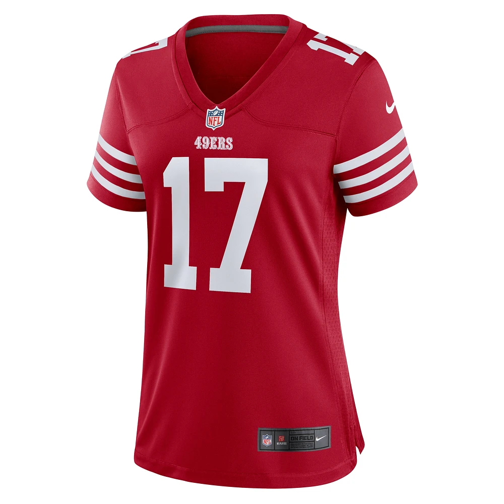 Maillot de match Nike Brandon Allen Scarlet des San Francisco 49ers pour femme