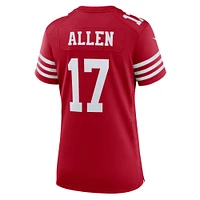 Maillot de match Nike Brandon Allen Scarlet des San Francisco 49ers pour femme