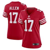 Maillot de match Nike Brandon Allen Scarlet des San Francisco 49ers pour femme