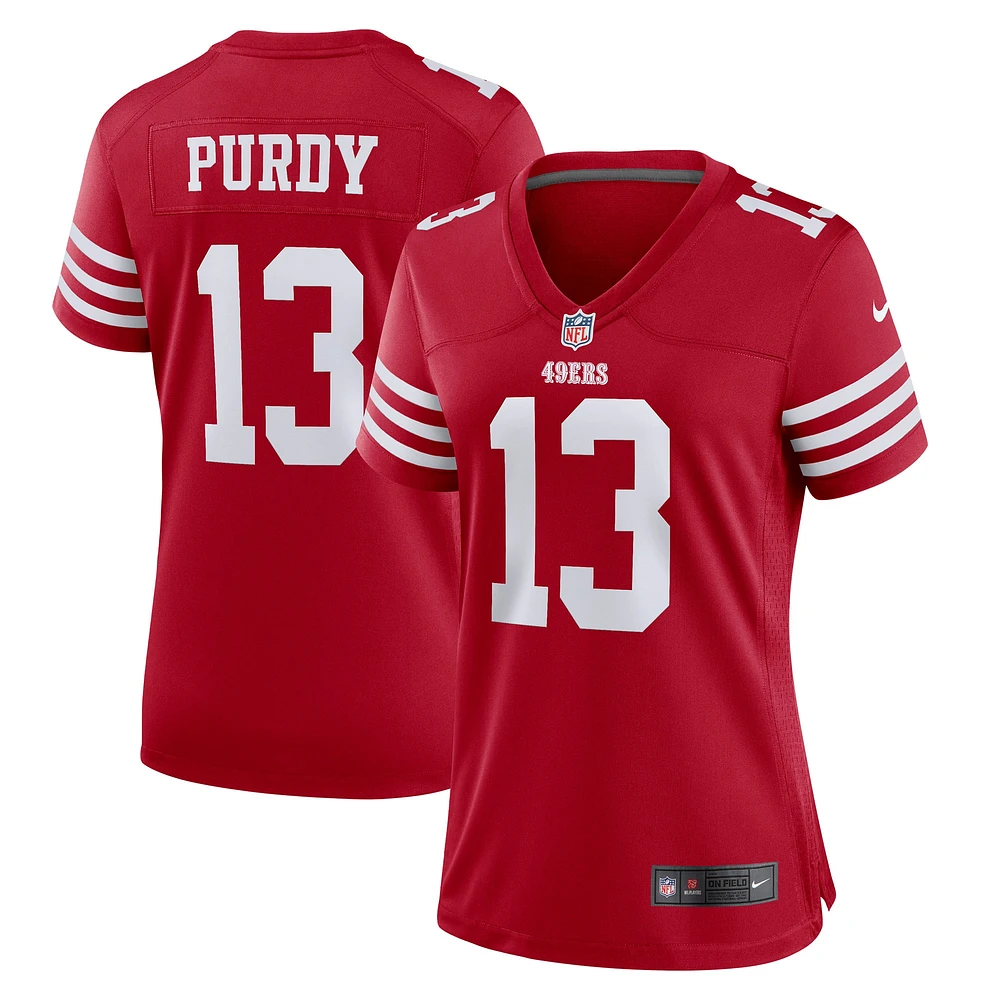 Maillot de joueur Nike Brock Purdy Scarlet San Francisco 49ers pour femme