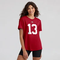 T-shirt Nike pour femme avec nom et numéro de joueur Brock Purdy Scarlet des San Francisco 49ers