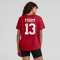 T-shirt Nike pour femme avec nom et numéro de joueur Brock Purdy Scarlet des San Francisco 49ers