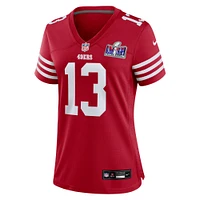 Maillot de match Nike Brock Purdy Scarlet San Francisco 49ers Super Bowl LVIII pour femme