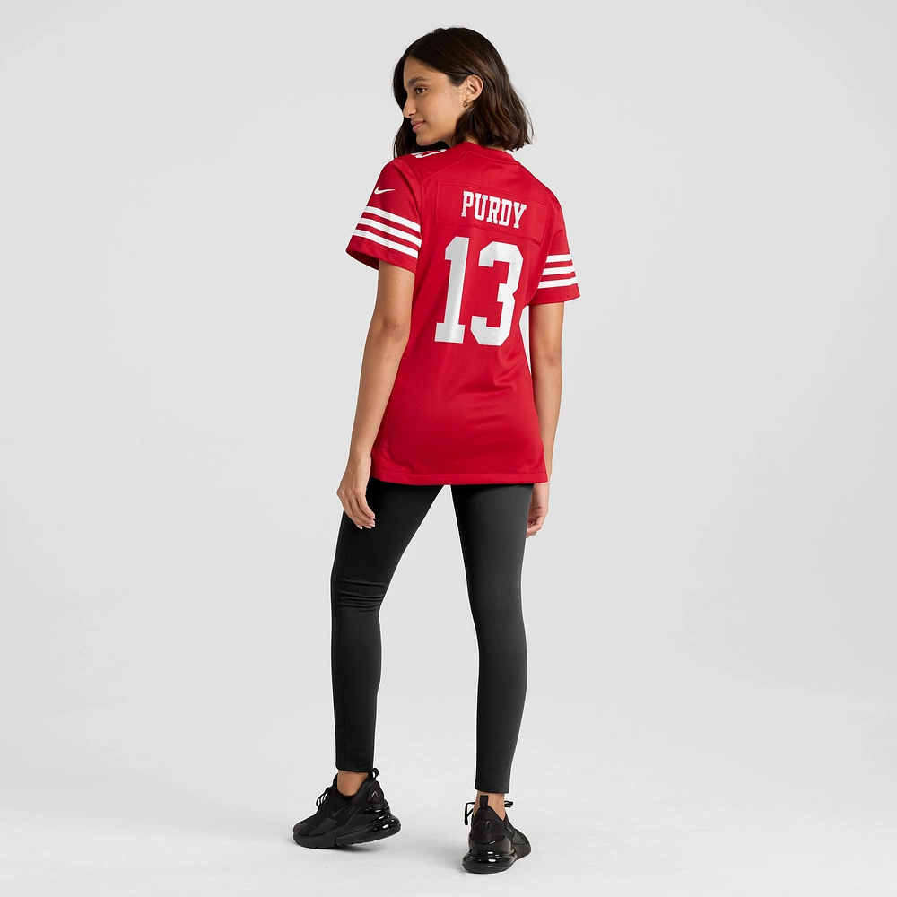 Maillot de match Nike Brock Purdy Scarlet San Francisco 49ers Super Bowl LVIII pour femme
