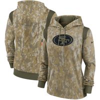 Women's Nike Camo San Francisco 49ers 2021 Salute To Service - Therma Performance Pullover Hoodie