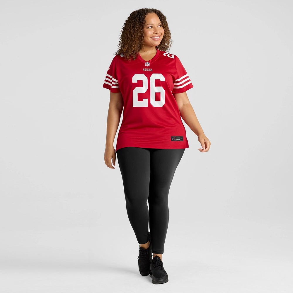 Maillot de match l'équipe Nike Chase Lucas Scarlet des San Francisco 49ers pour femme