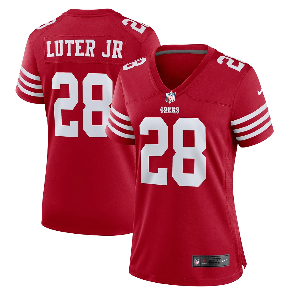 Women's Nike Darrell Luter Jr.  Scarlet San Francisco 49ers Game Jersey