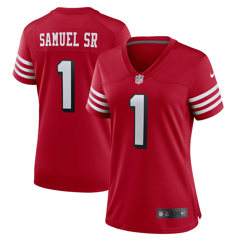 Maillot de match alternatif Nike Deebo Samuel Sr Scarlet des San Francisco 49ers pour femme