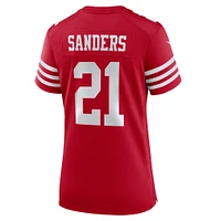 Maillot de match Nike Scarlet Deion Sanders pour femme, joueur retraité des 49ers San Francisco