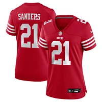 Maillot de match Nike Scarlet Deion Sanders pour femme, joueur retraité des 49ers San Francisco