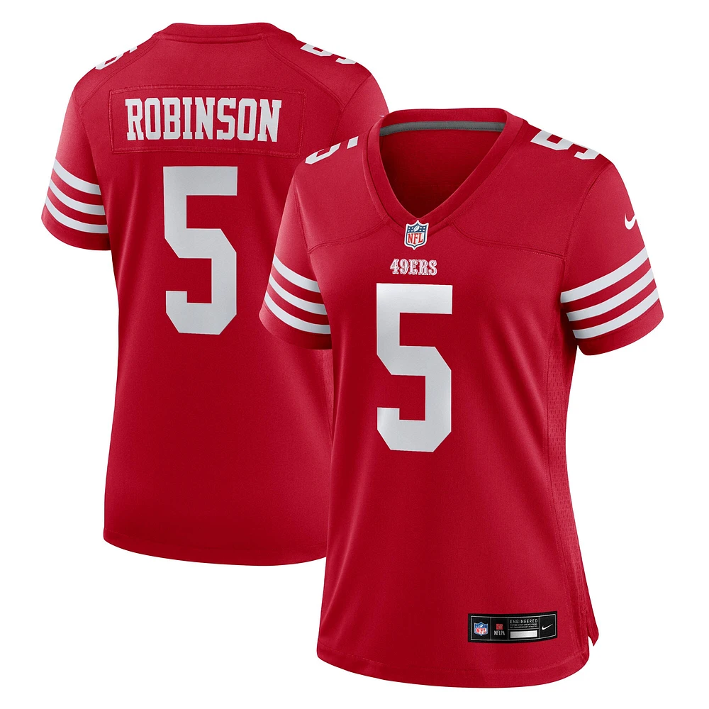 Maillot de match Nike Demarcus Robinson Scarlet des San Francisco 49ers pour femme