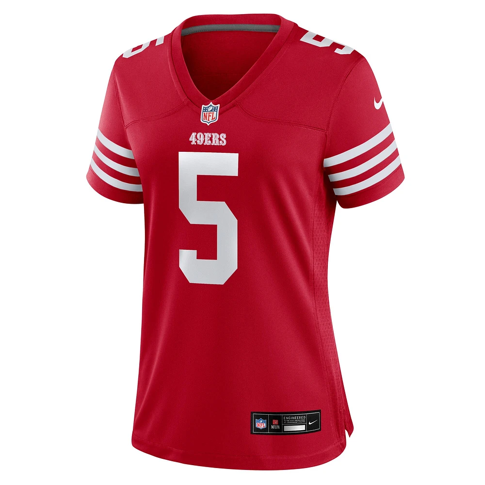 Maillot de match Nike Demarcus Robinson Scarlet des San Francisco 49ers pour femme